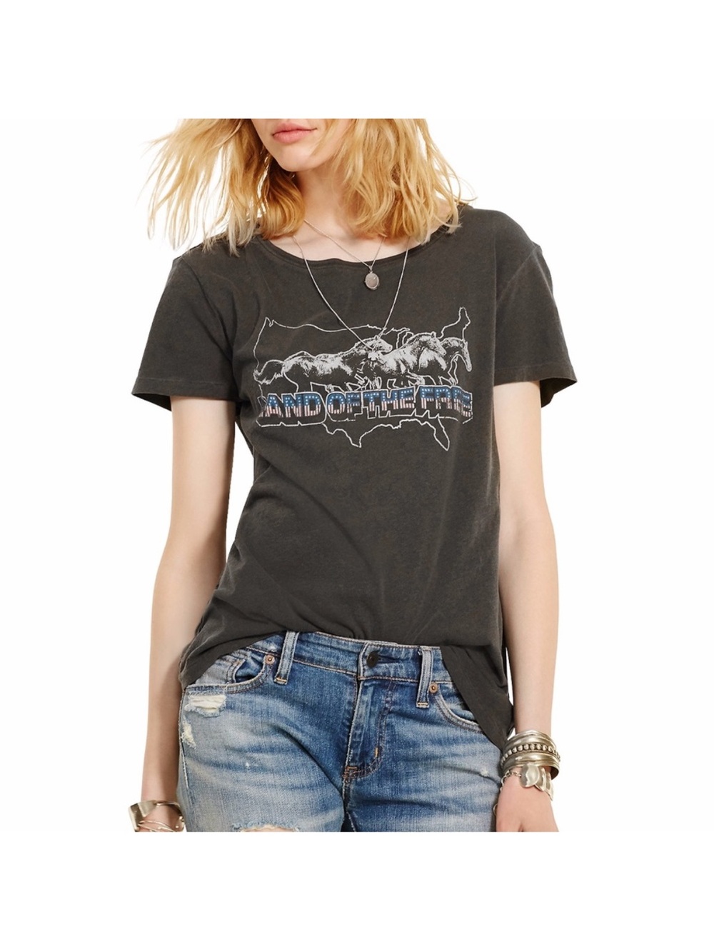 Denim & Supply Ralph Lauren Land of the Free Tee Boho Fewtival Small
